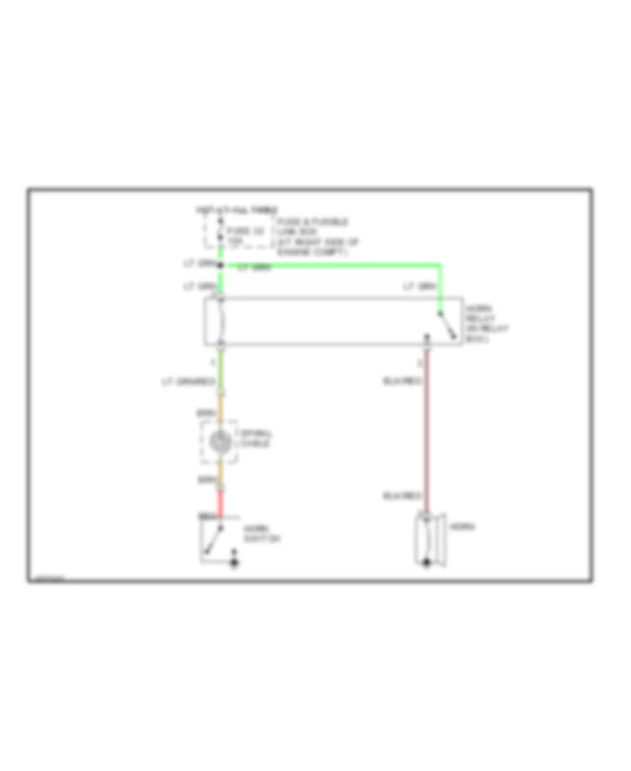 Horn Wiring Diagram for Nissan Frontier SE 1998