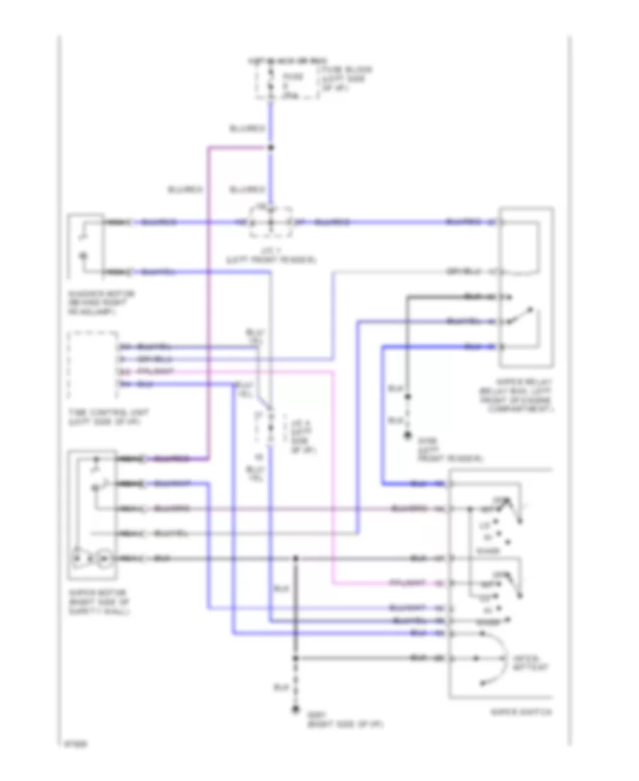 WiperWasher Wiring Diagram for Nissan Maxima GXE 1994