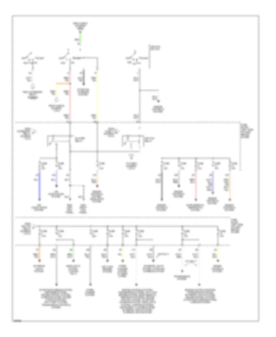 Power Distribution Wiring Diagram (2 of 2) for Nissan Xterra XE 2002
