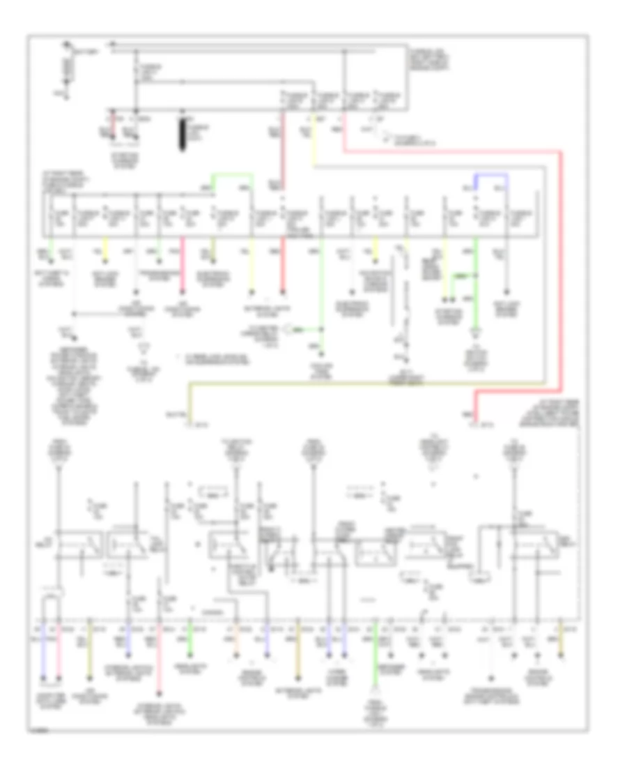 Power Distribution Wiring Diagram 1 of 2 for Nissan Armada LE 2006