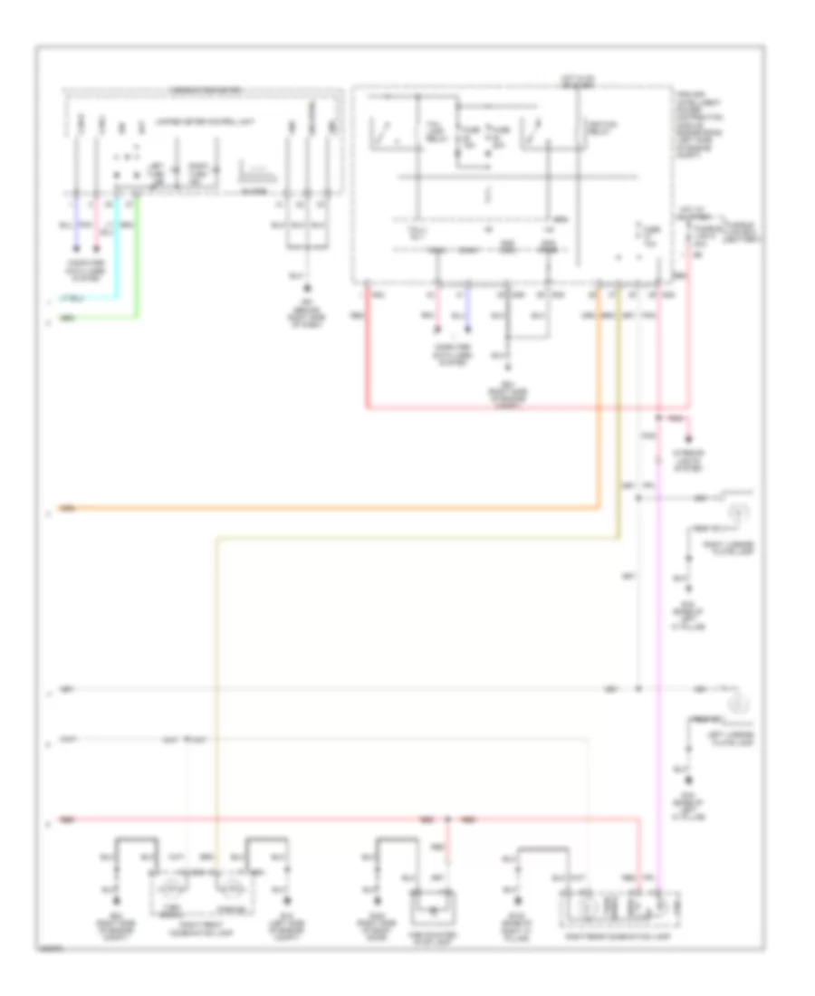 Exterior Lamps Wiring Diagram, Hatchback (2 of 2) for Nissan Versa 2010
