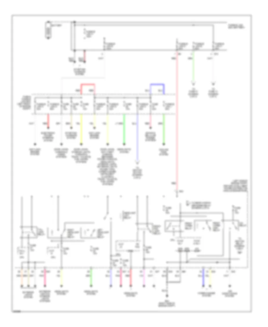 Power Distribution Wiring Diagram 1 of 2 for Nissan Versa 2010