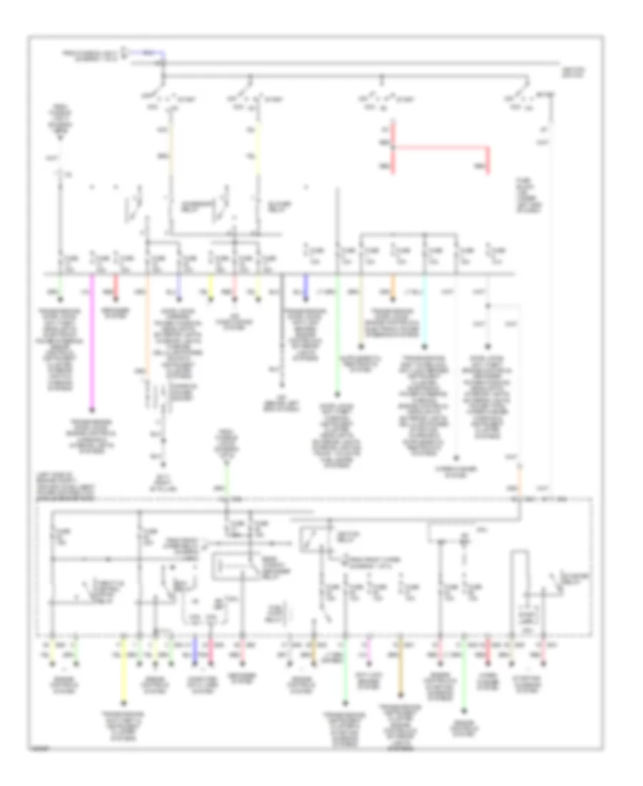 Power Distribution Wiring Diagram 2 of 2 for Nissan Versa 2010