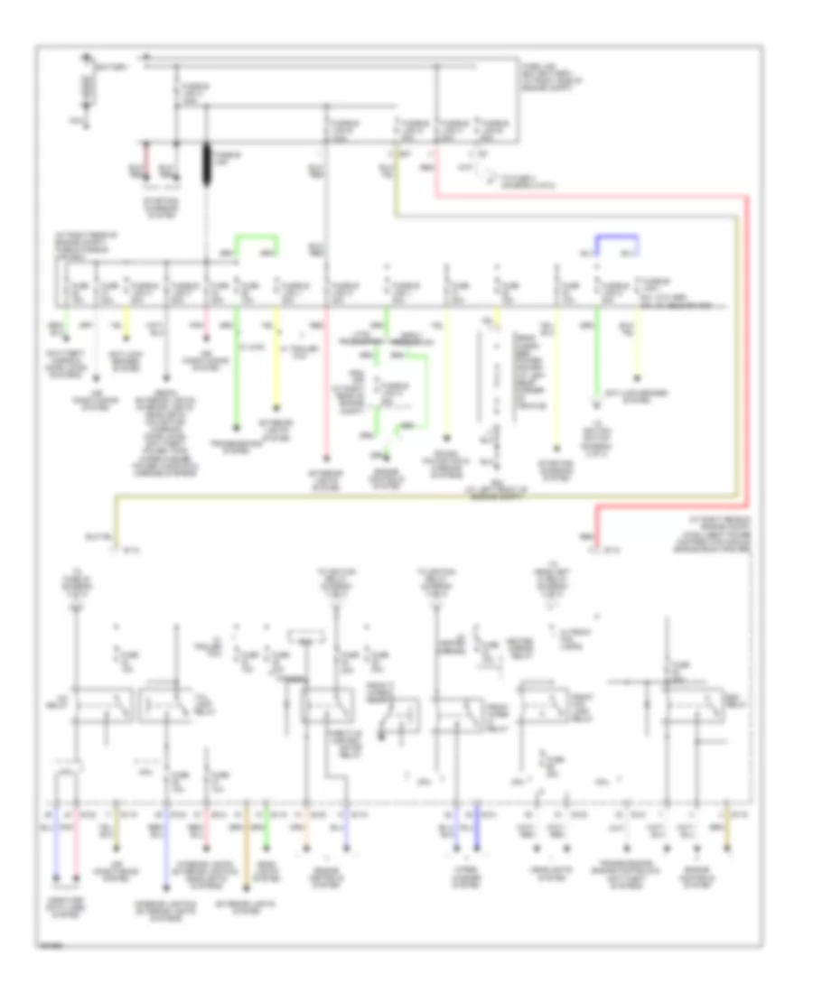 Power Distribution Wiring Diagram 1 of 2 for Nissan Titan LE 2008