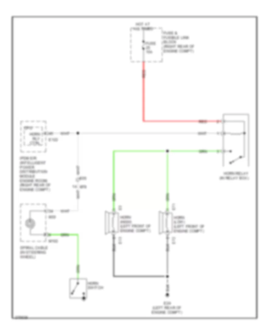 Horn Wiring Diagram for Nissan NVS 2013 1500