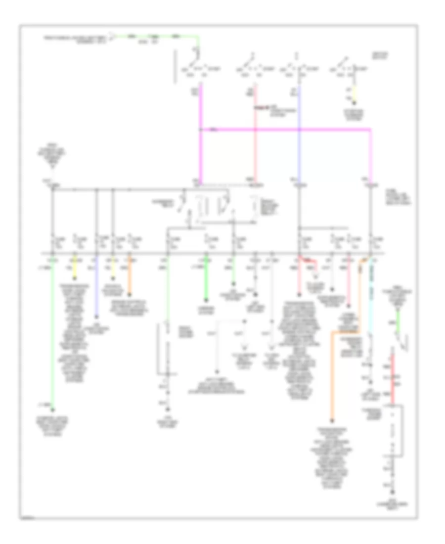 Power Distribution Wiring Diagram (2 of 3) for Nissan NV1500 S 2013