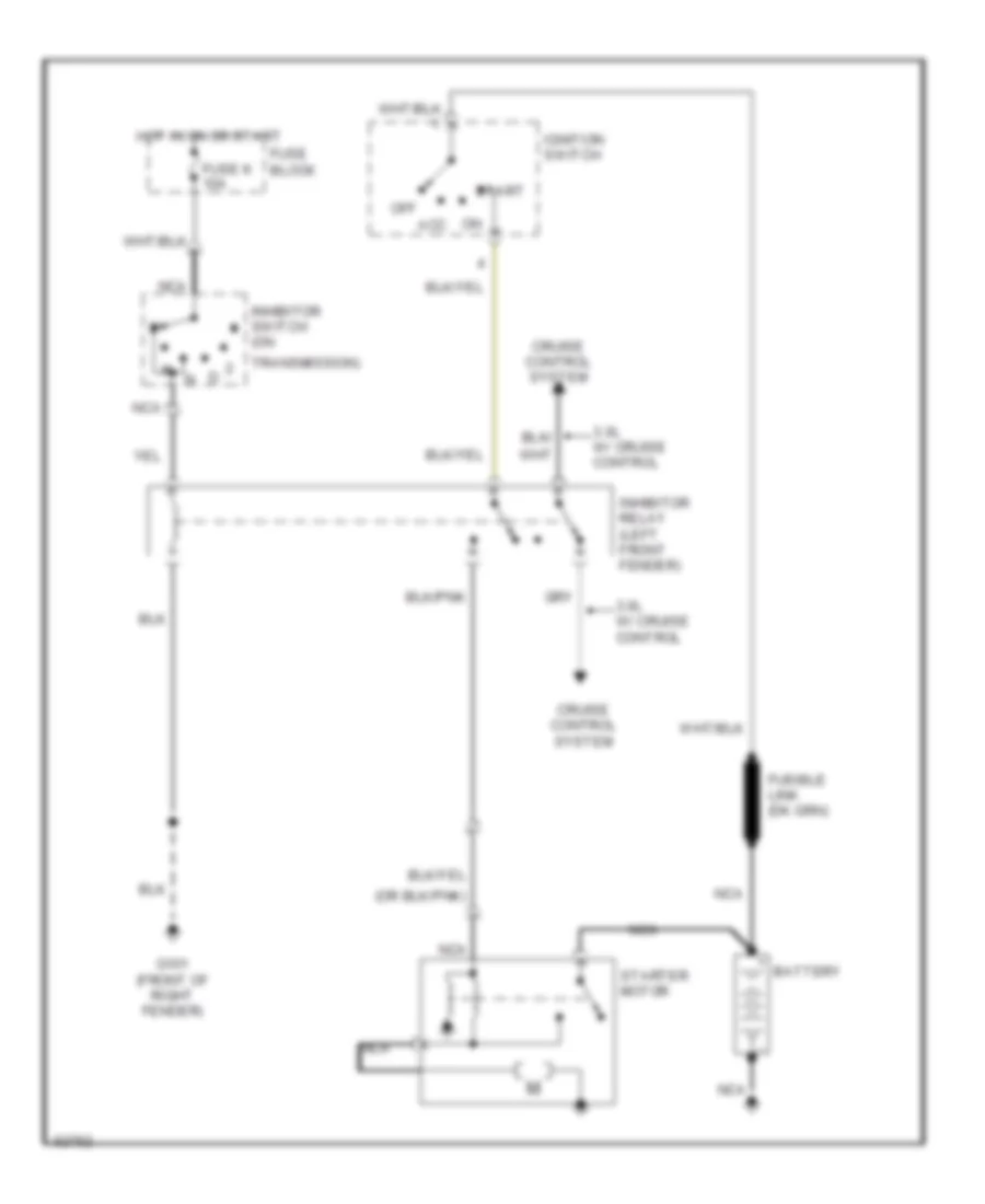 Starting Wiring Diagram, AT for Nissan Pathfinder LE 1994