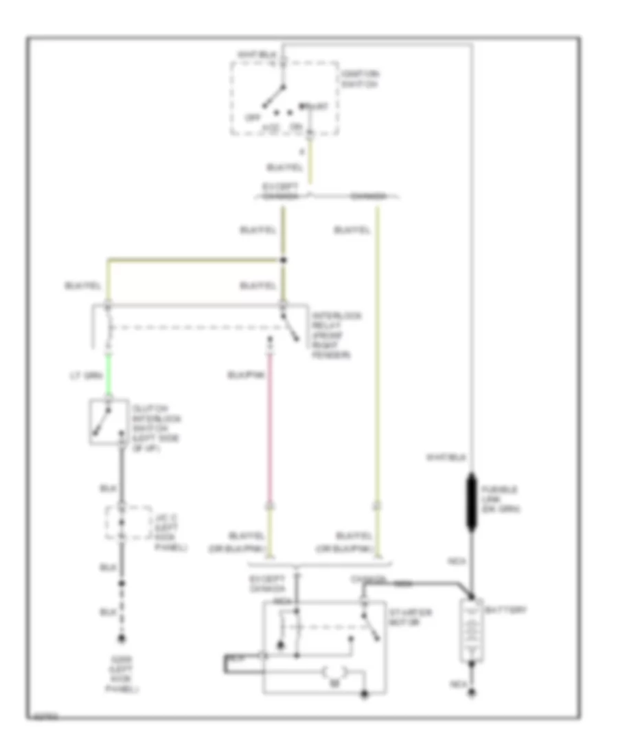 Starting Wiring Diagram, MT for Nissan Pathfinder LE 1994