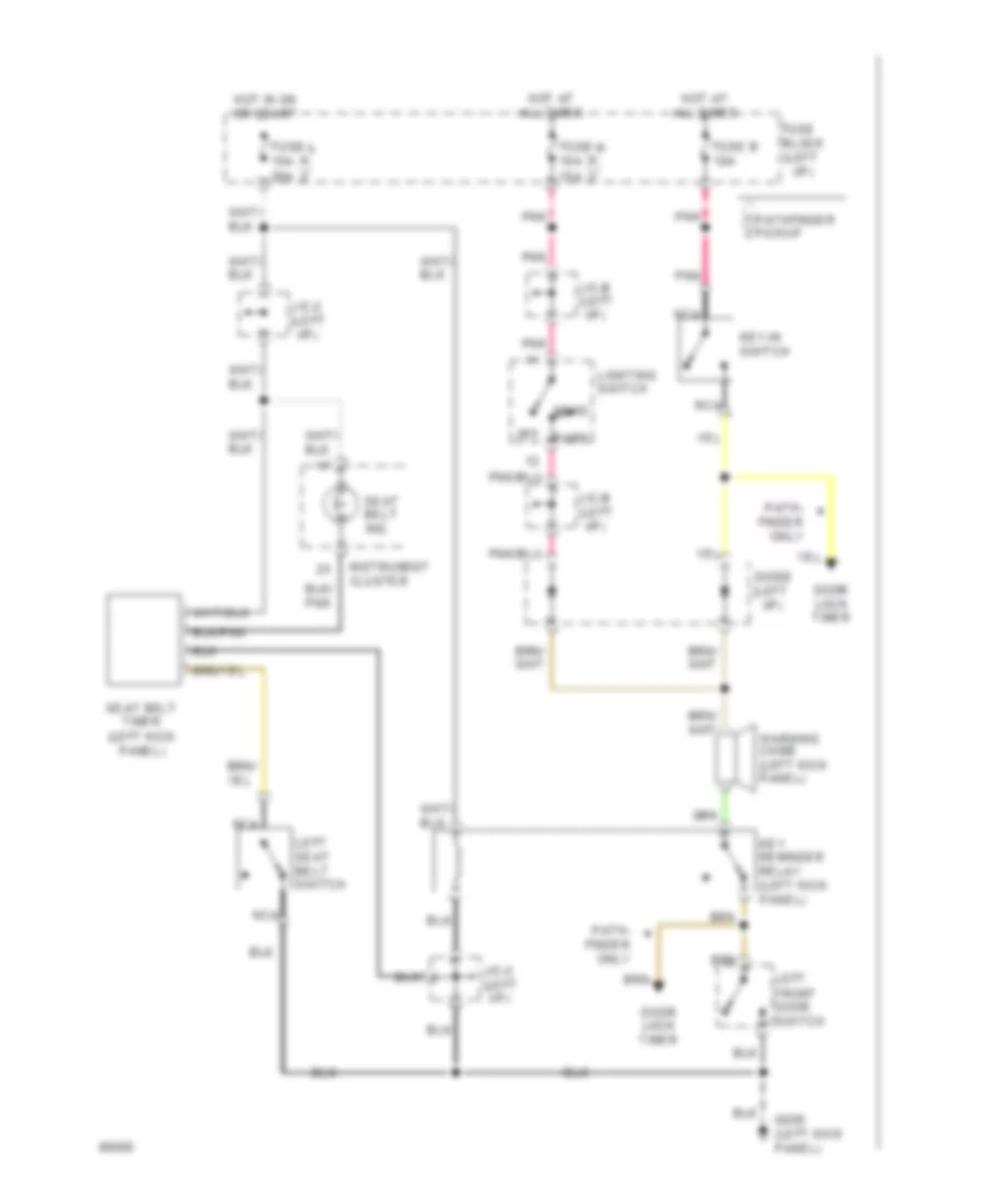 Warning System Wiring Diagrams for Nissan Pathfinder LE 1994
