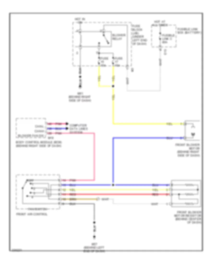 Heater Wiring Diagram for Nissan Versa S 2010