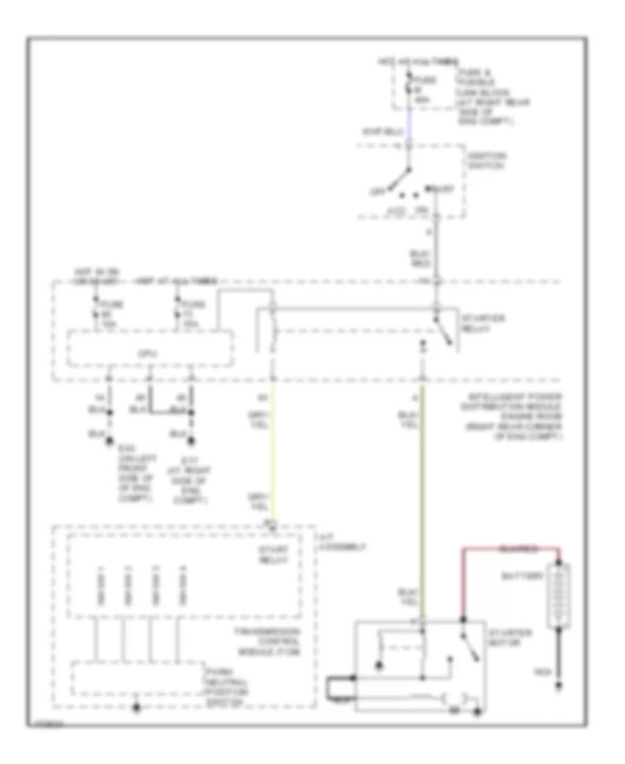 Starting Wiring Diagram, AT for Nissan 350Z 2003