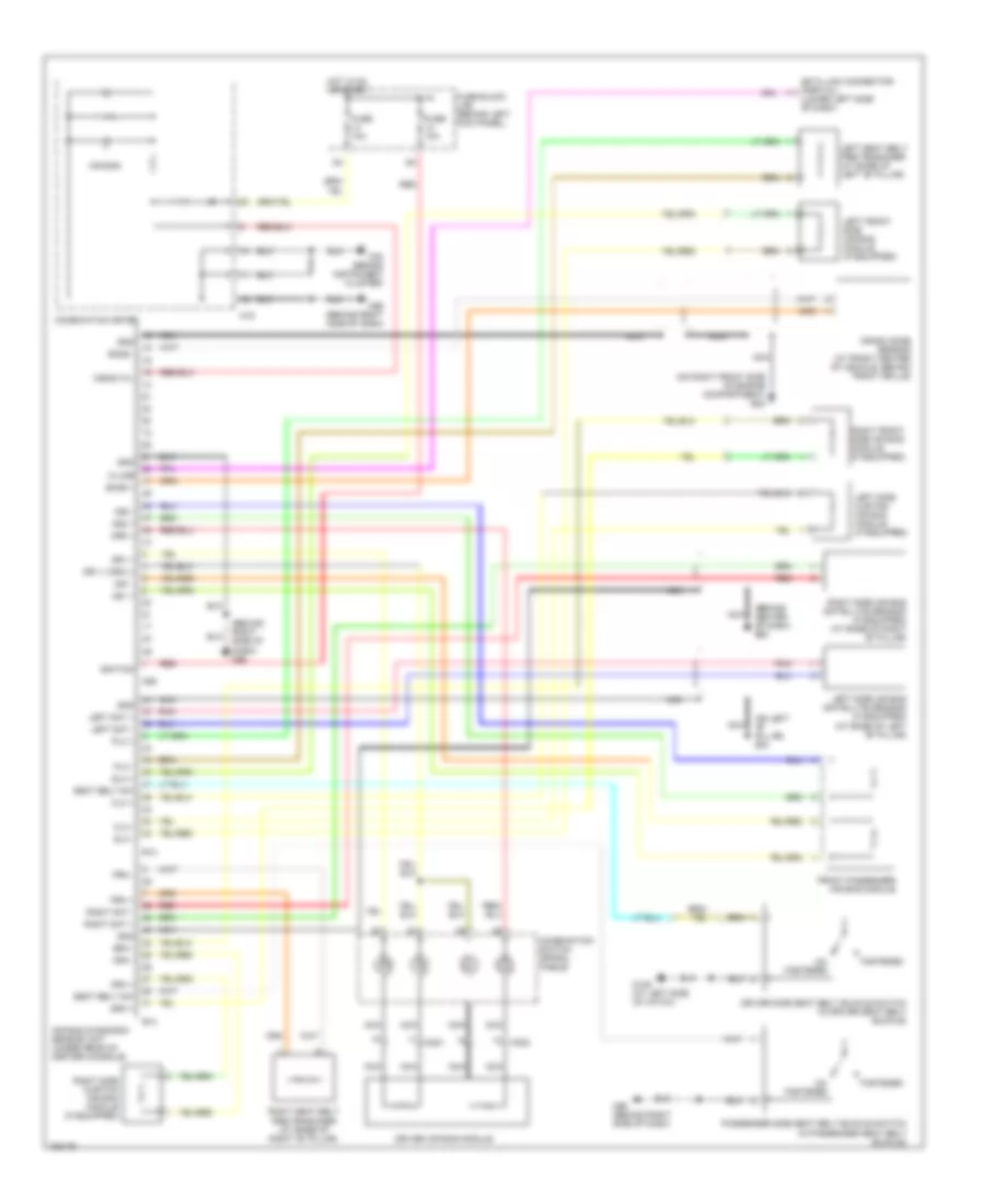 Supplemental Restraints Wiring Diagram for Nissan 350Z 2003