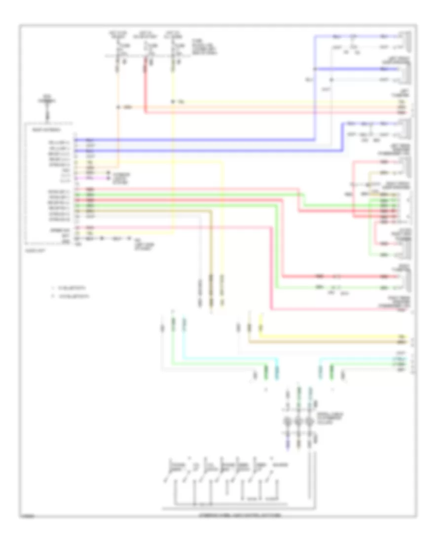 Mid Line Radio Wiring Diagram 1 of 2 for Nissan NVSV 2013 1500