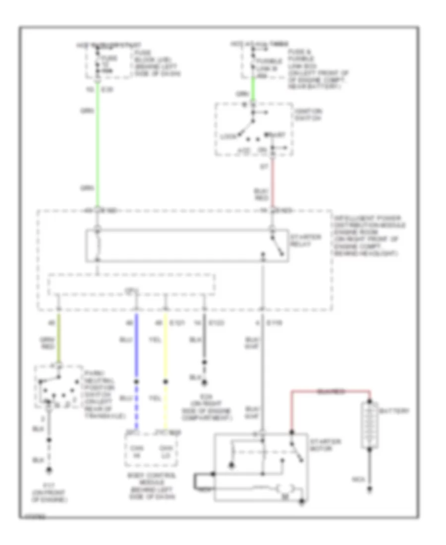 Starting Wiring Diagram, AT for Nissan Altima 2003