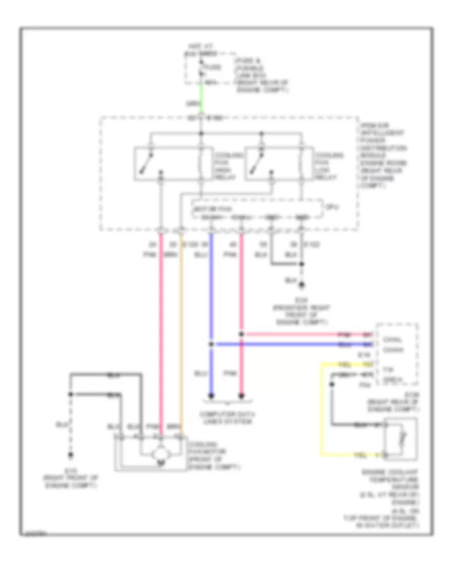 4.0L, Cooling Fan Wiring Diagram for Nissan Frontier LE 2006
