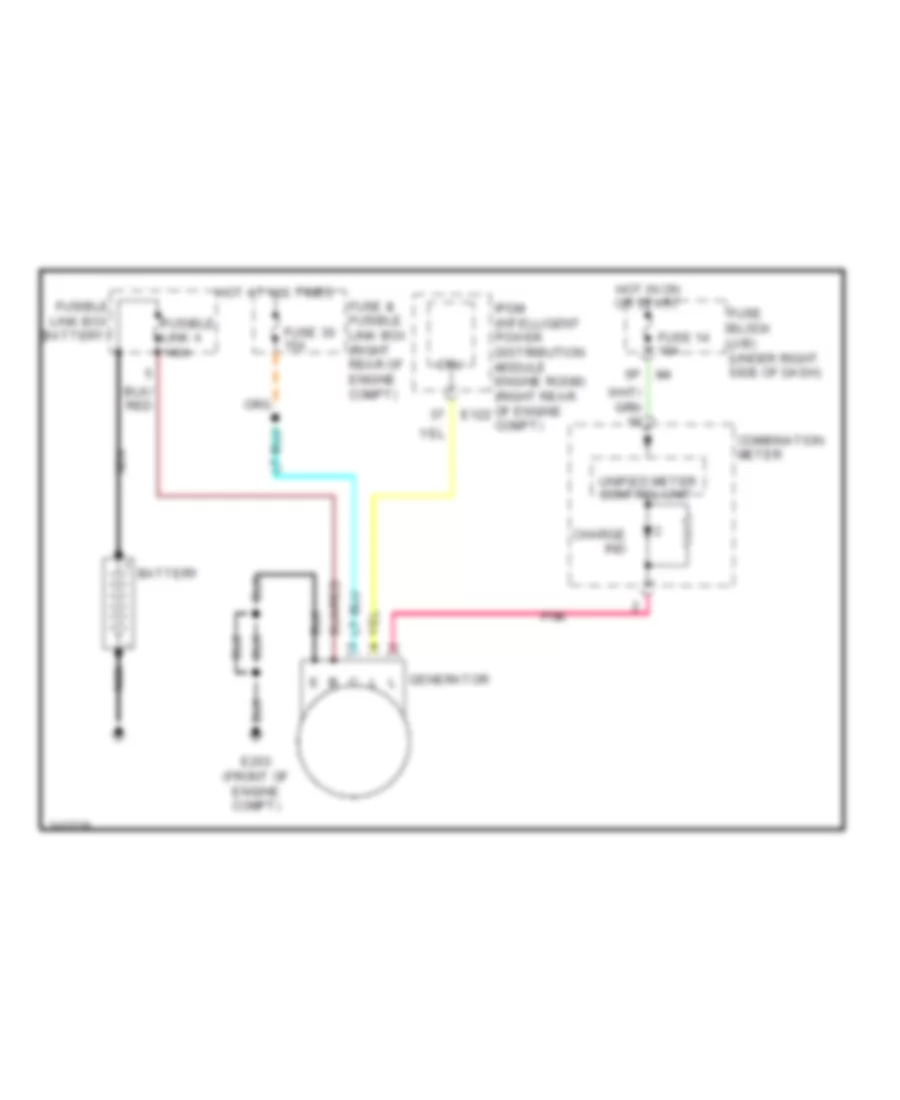 Charging Wiring Diagram for Nissan Frontier LE 2006