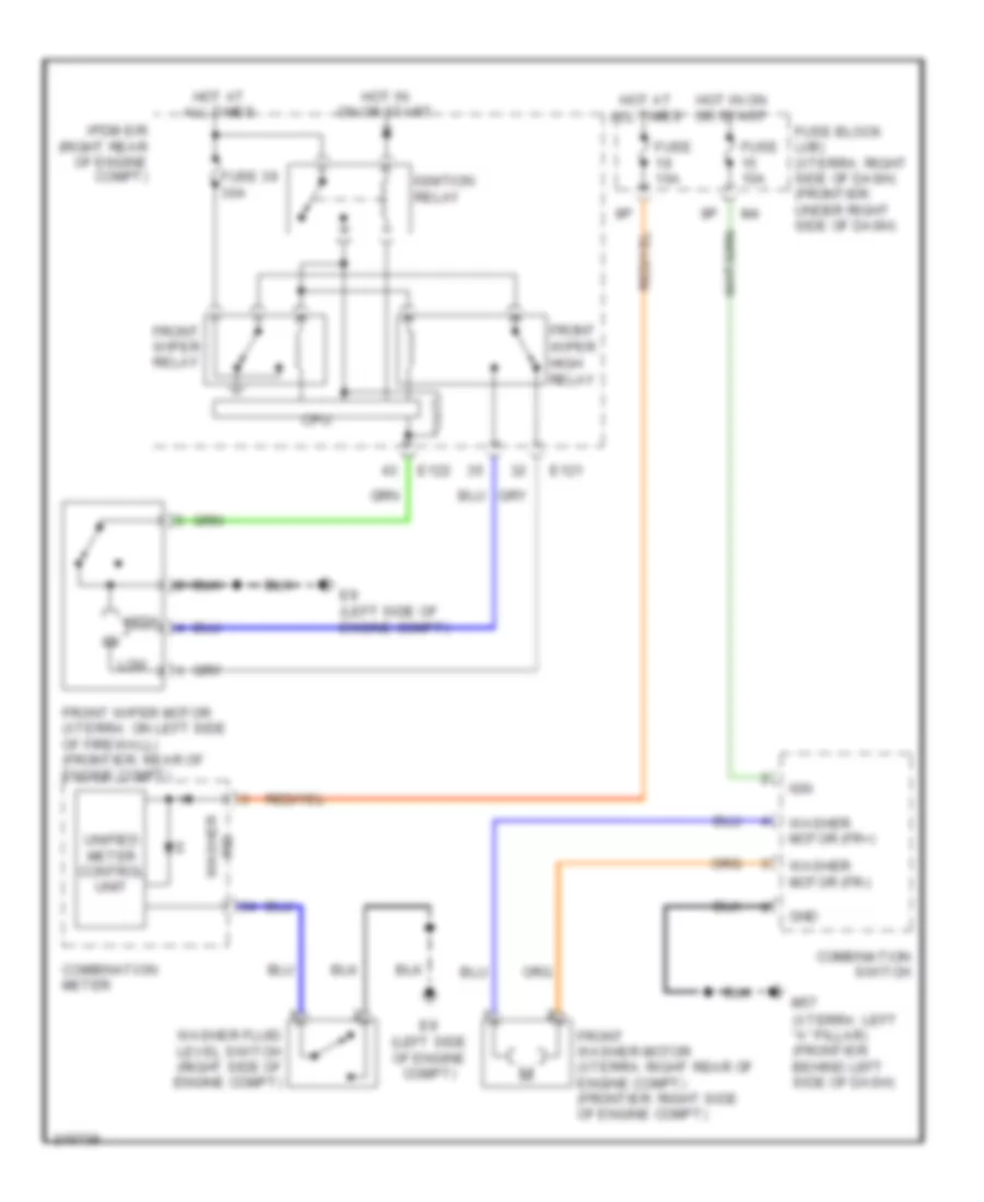 WiperWasher Wiring Diagram for Nissan Frontier LE 2006