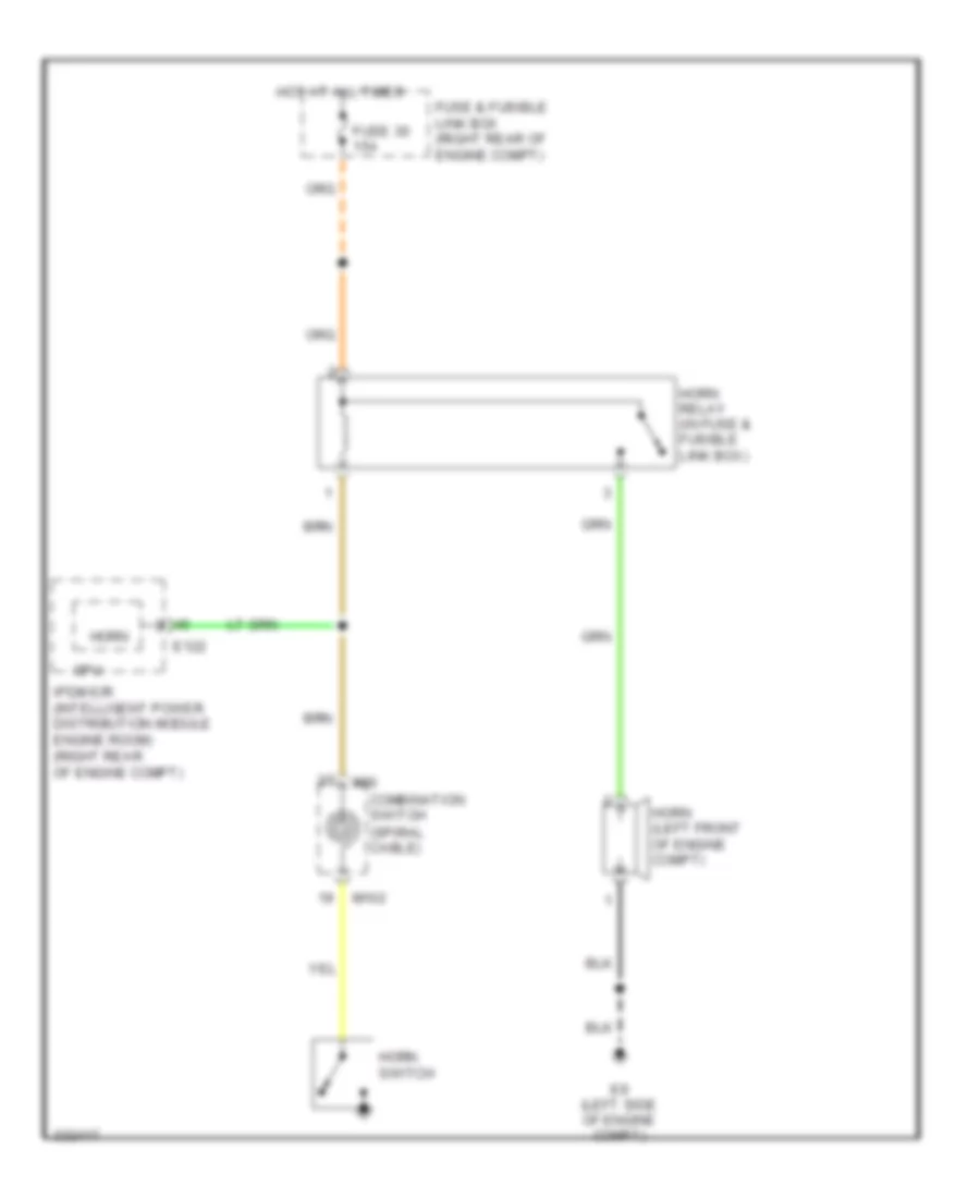 Horn Wiring Diagram for Nissan Xterra Off Road 2010