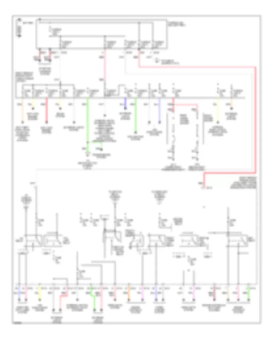 Power Distribution Wiring Diagram 1 of 2 for Nissan Xterra Off Road 2010
