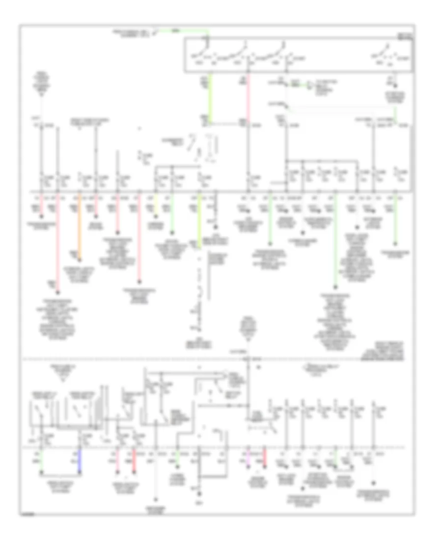 Power Distribution Wiring Diagram 2 of 2 for Nissan Xterra Off Road 2010