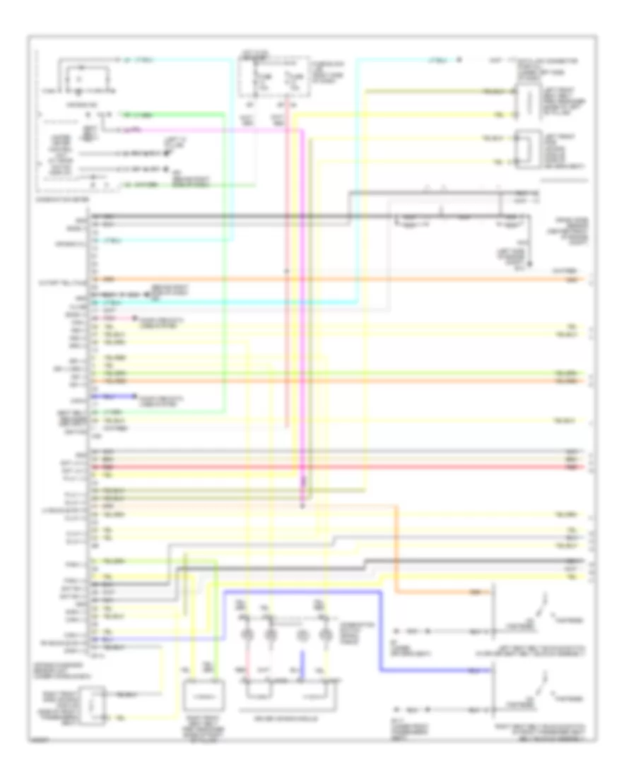 Supplemental Restraints Wiring Diagram 1 of 2 for Nissan Xterra Off Road 2010