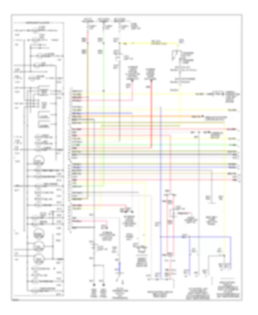 Instrument Cluster Wiring Diagram 1 of 2 for Nissan Pickup 1994