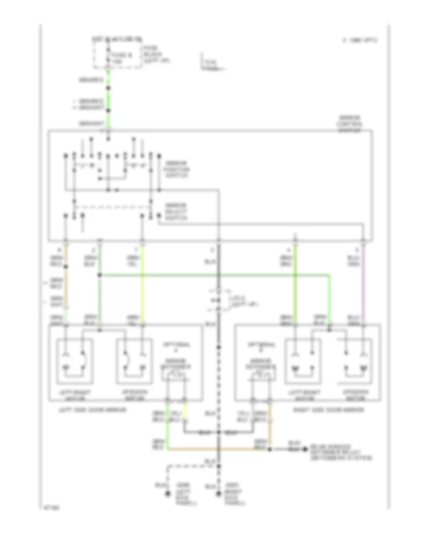 Power Mirror Wiring Diagram for Nissan Pickup 1994