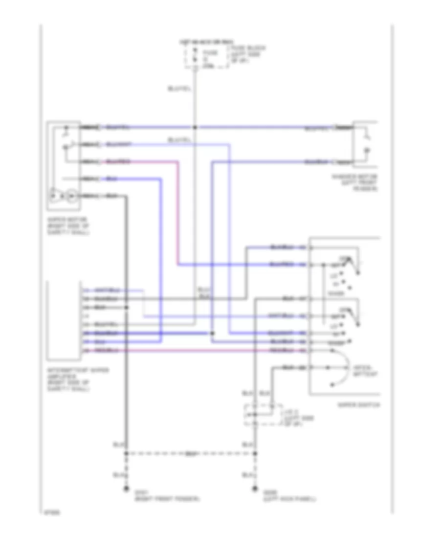 Interval Wiper Washer Wiring Diagram for Nissan Pickup 1994