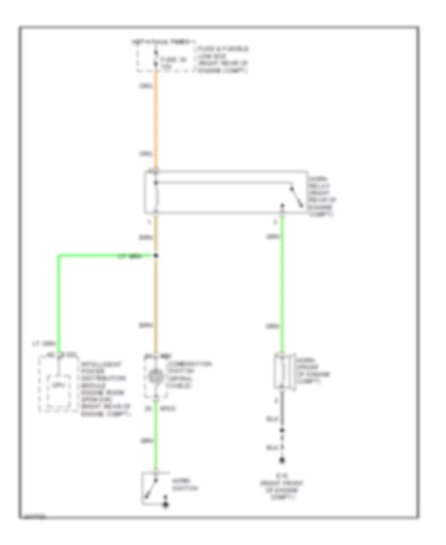 Horn Wiring Diagram for Nissan Frontier Nismo 2006