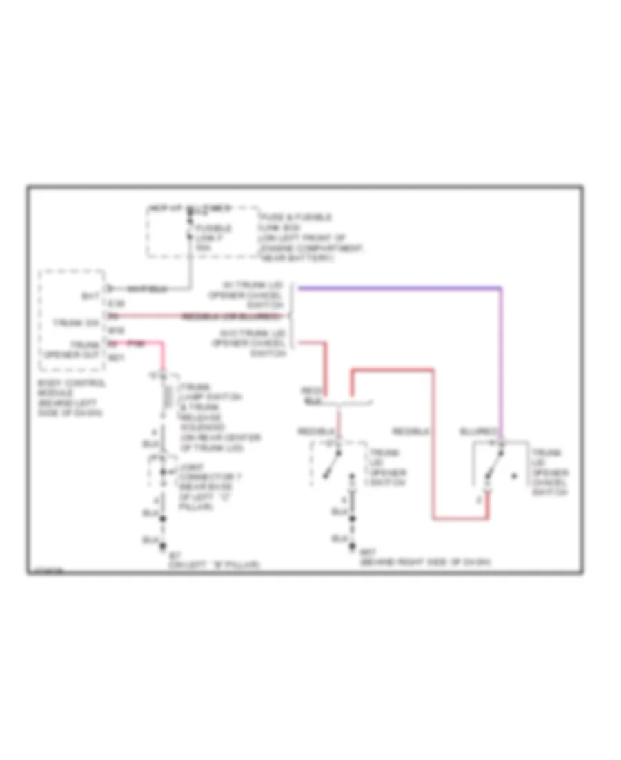 Trunk Release Wiring Diagram for Nissan Altima SE 2003