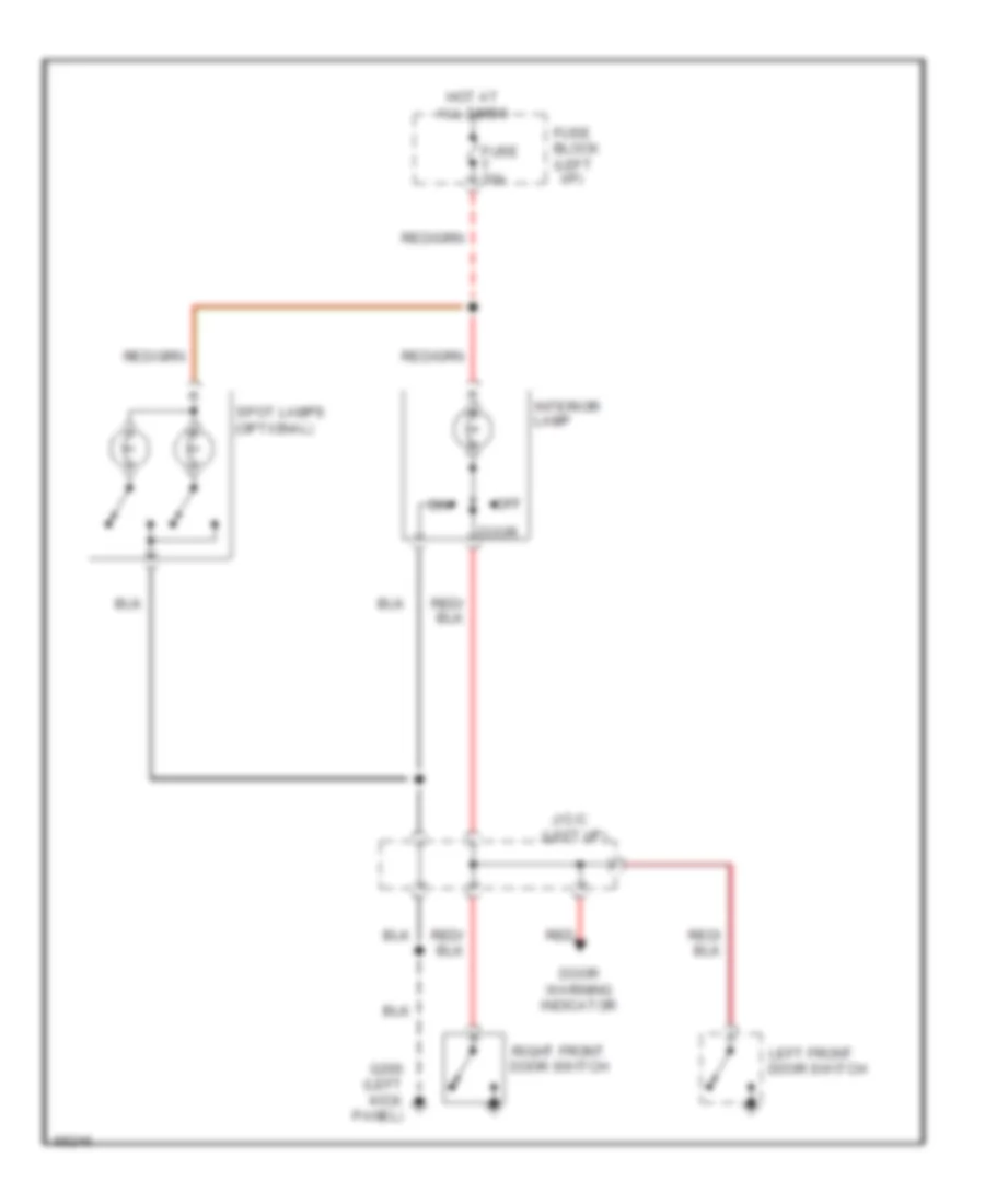 Courtesy Lamps Wiring Diagram for Nissan Pickup SE 1994