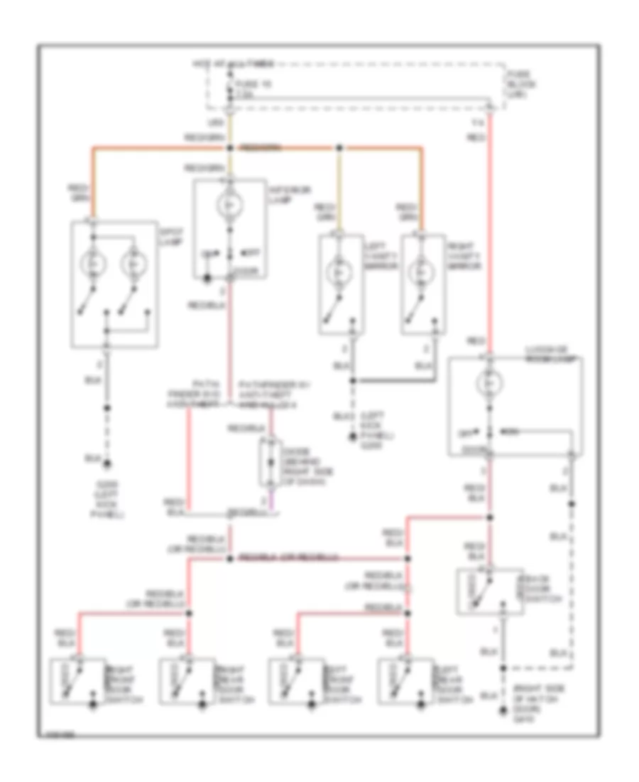Courtesy Lamps Wiring Diagram for Nissan Pathfinder XE 1998