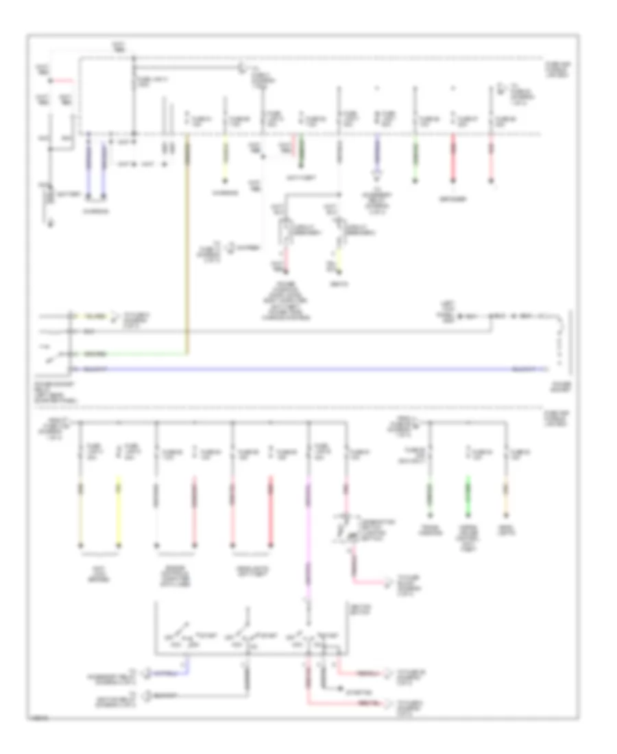 Power Distribution Wiring Diagram 1 of 3 for Nissan Pathfinder XE 1998