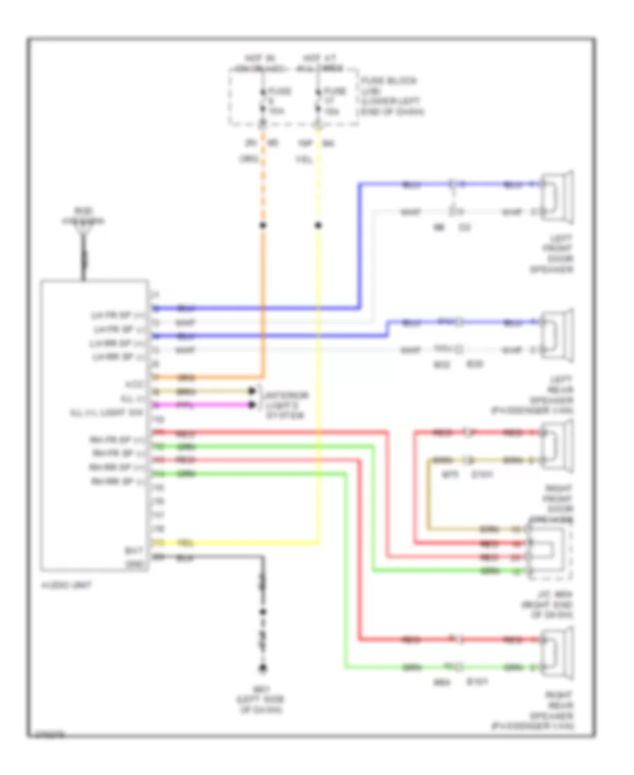 Base Radio Wiring Diagram for Nissan NVHD S 2013 2500