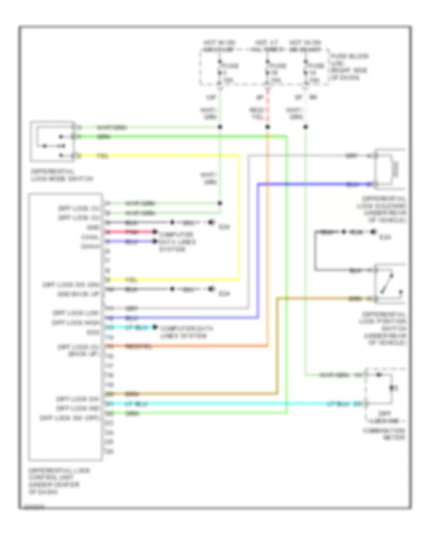 Differential Lock Wiring Diagram for Nissan Xterra X 2010
