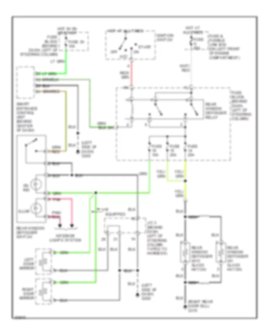 Defogger Wiring Diagram for Nissan Quest GLE 1998