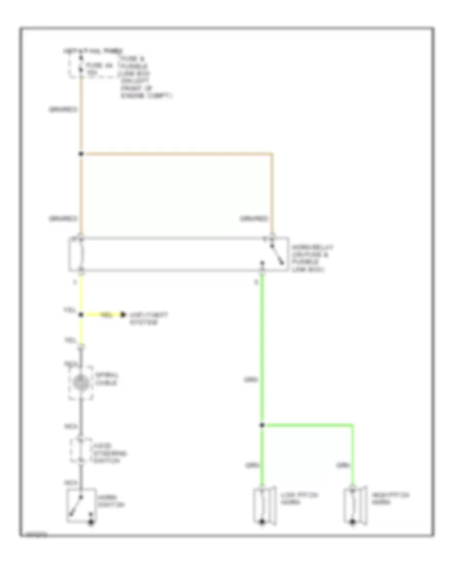 Horn Wiring Diagram for Nissan Quest GLE 1998