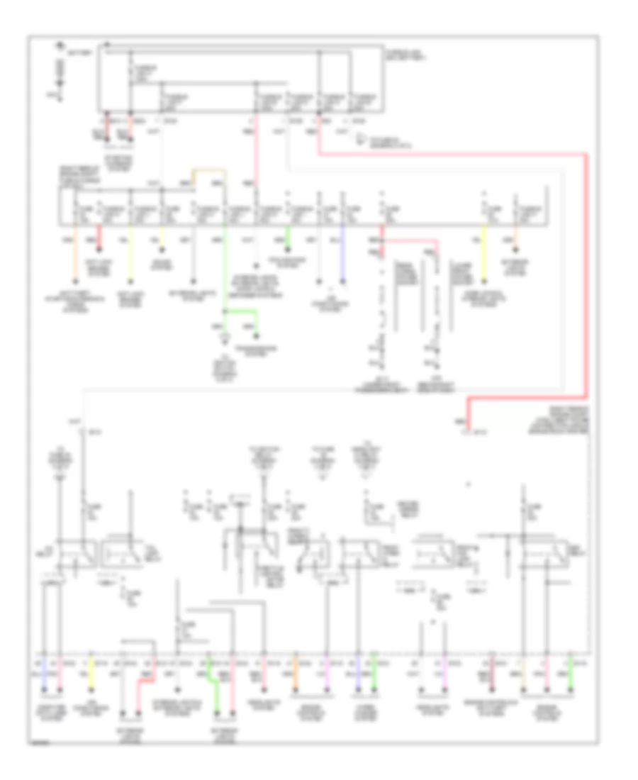 Power Distribution Wiring Diagram 1 of 2 for Nissan Xterra Off Road 2008