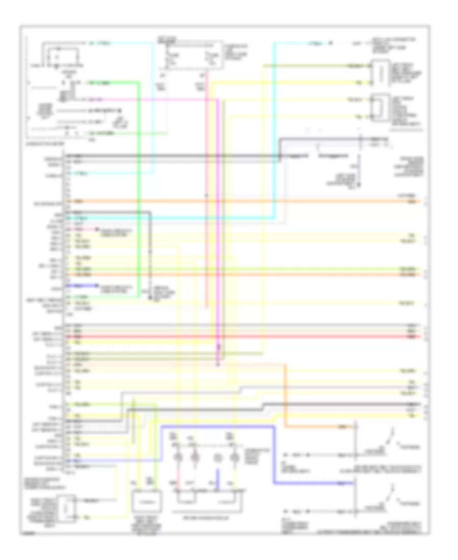 Supplemental Restraints Wiring Diagram 1 of 2 for Nissan Xterra Off Road 2008