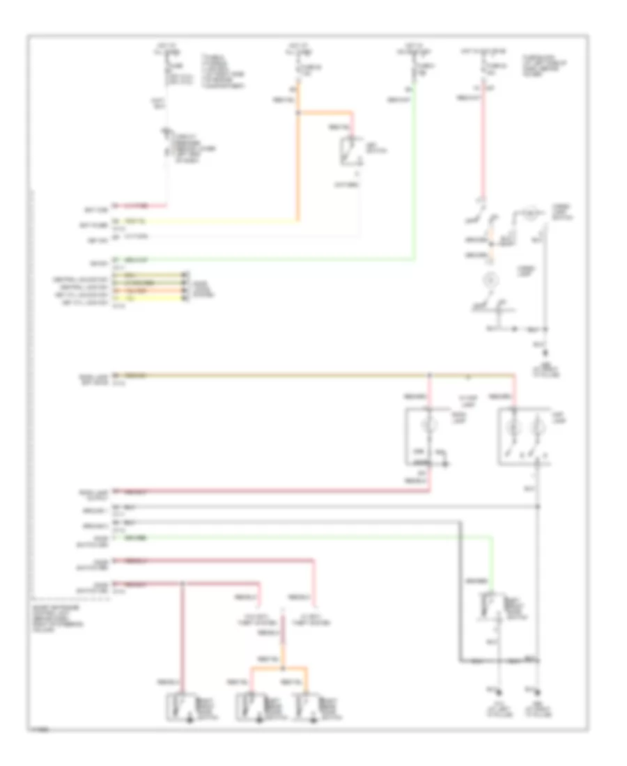 Courtesy Lamps Wiring Diagram, Crew Cab with Power Door Locks for Nissan Frontier 2003