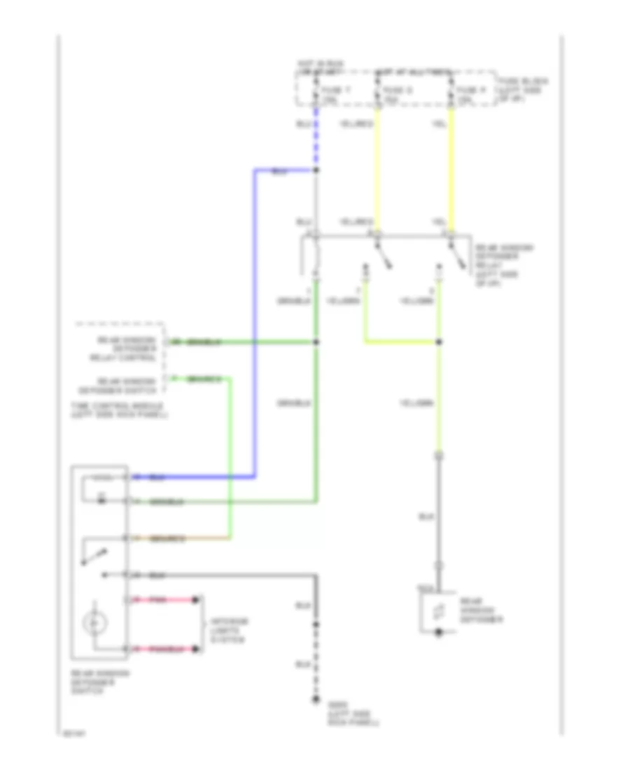 Defogger Wiring Diagram for Nissan Quest GXE 1994
