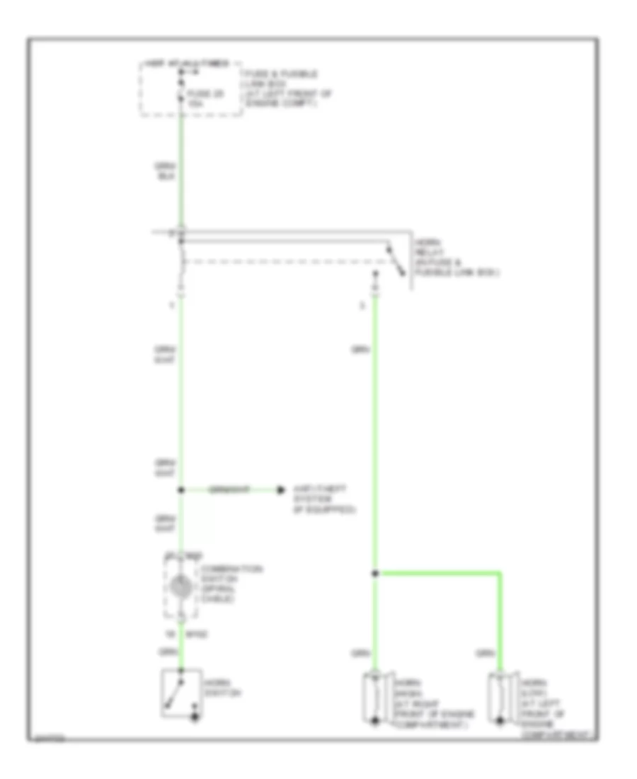 Horn Wiring Diagram for Nissan Maxima SE 2006
