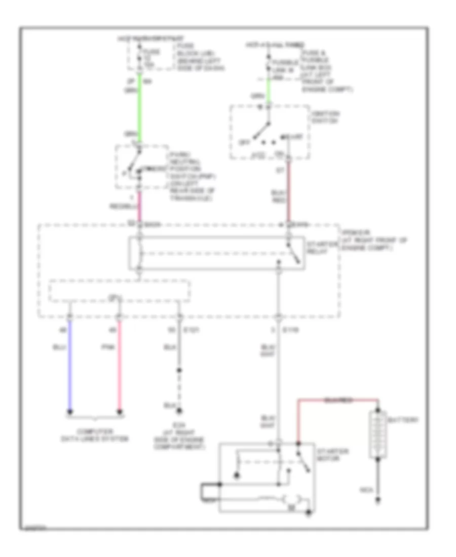 Starting Wiring Diagram, AT for Nissan Maxima SE 2006
