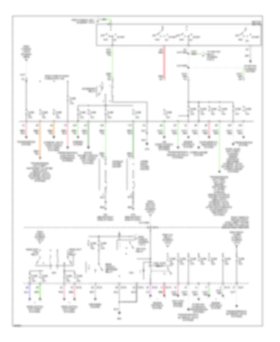 Power Distribution Wiring Diagram (2 of 2) for Nissan Xterra S 2008