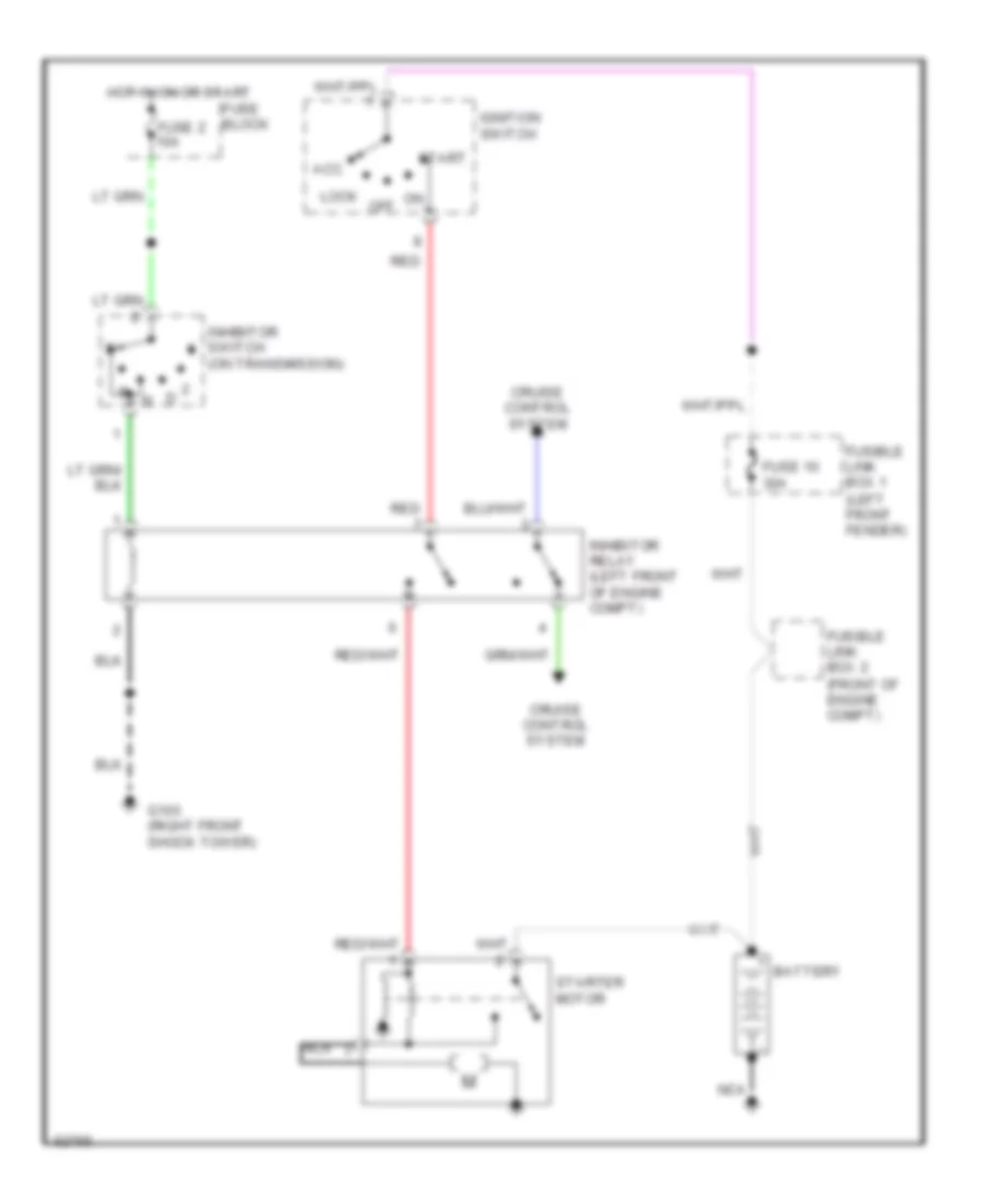 Starting Wiring Diagram for Nissan Quest XE 1994