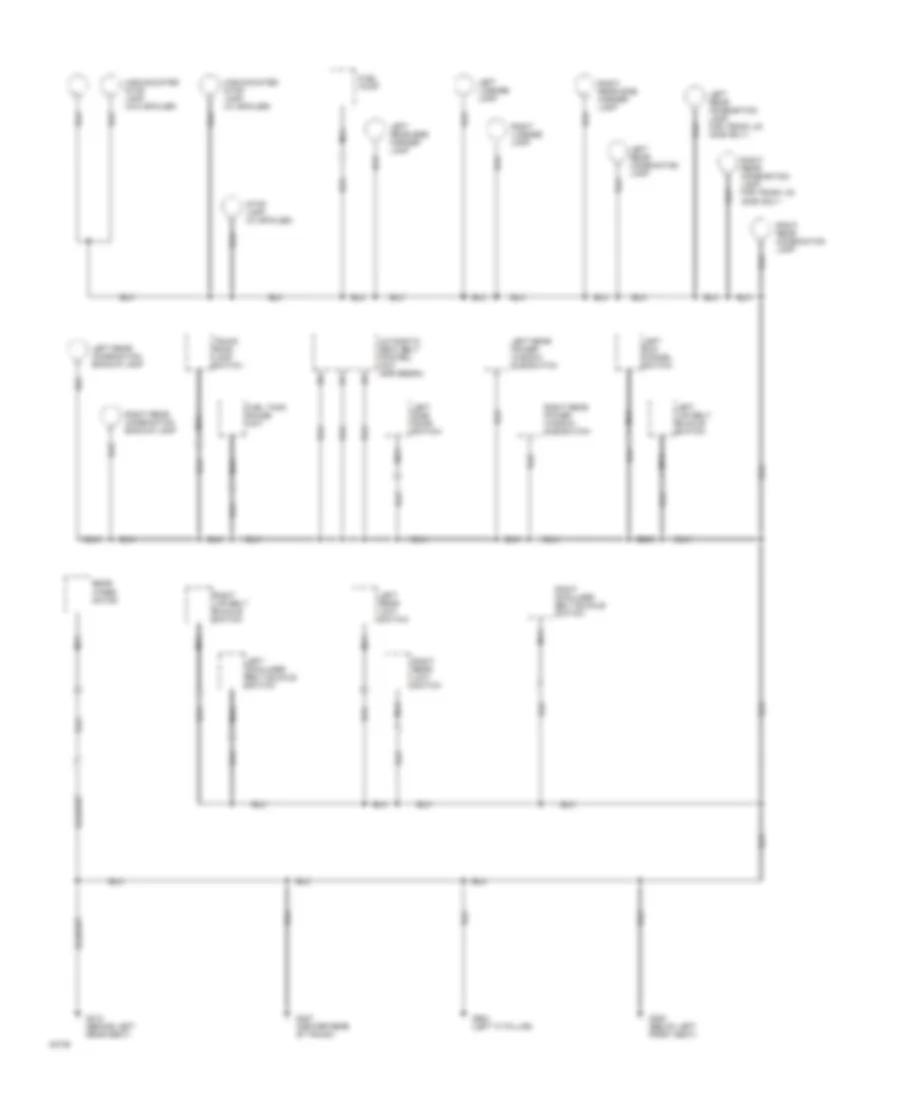 Ground Distribution Wiring Diagram 3 of 3 for Nissan Sentra E 1994