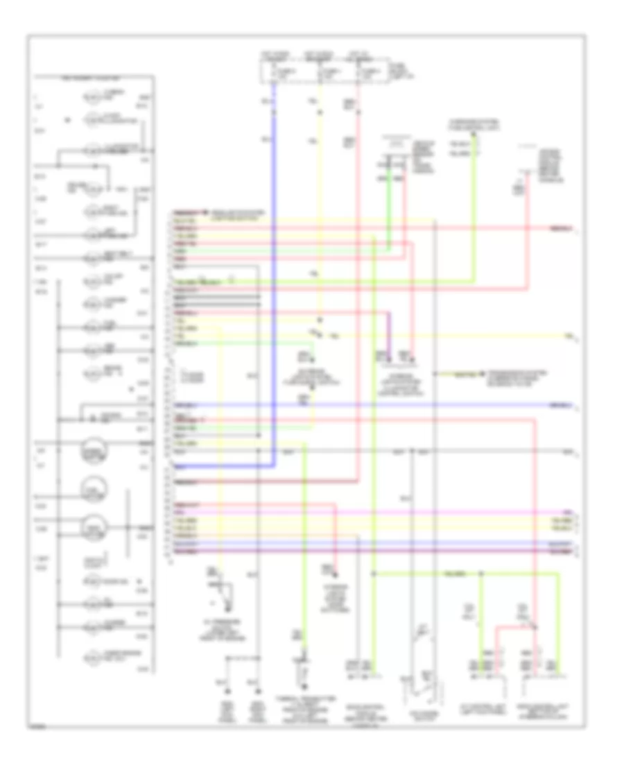 Instrument Cluster Wiring Diagram, without Tachometer (1 of 2) for Nissan Sentra E 1994