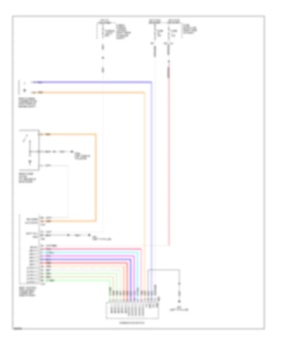 Электросхема заднего стеклоочистителя дворника и омывателя для Nissan Xterra X 2008