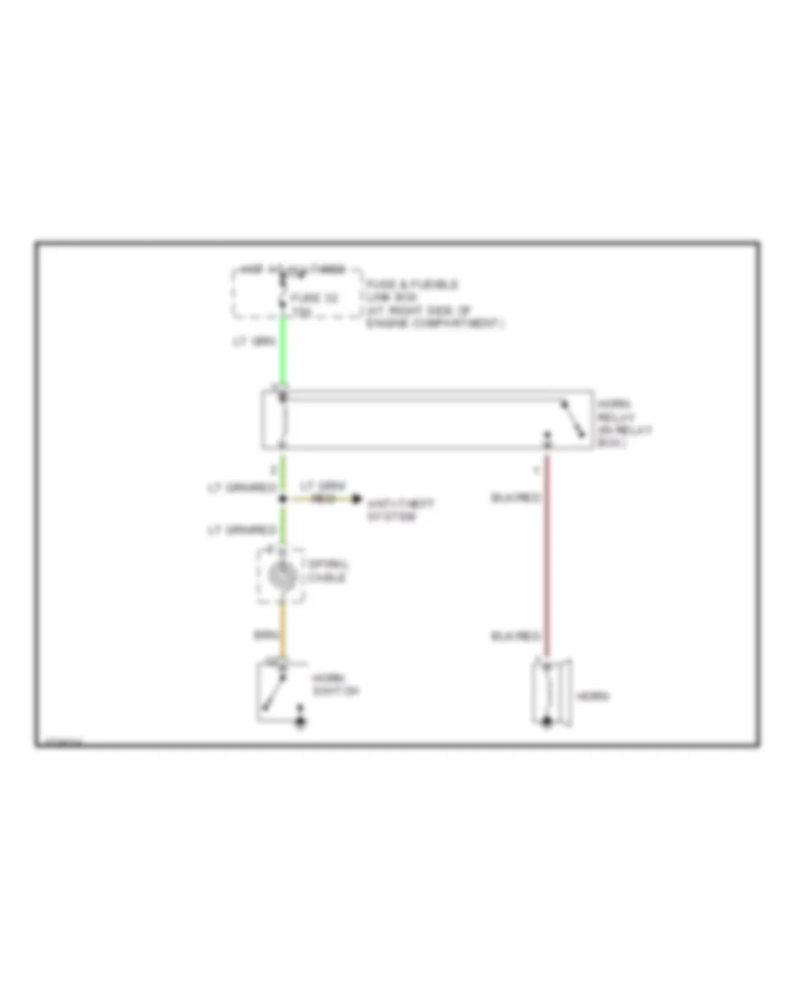 Horn Wiring Diagram for Nissan Frontier S C 2003