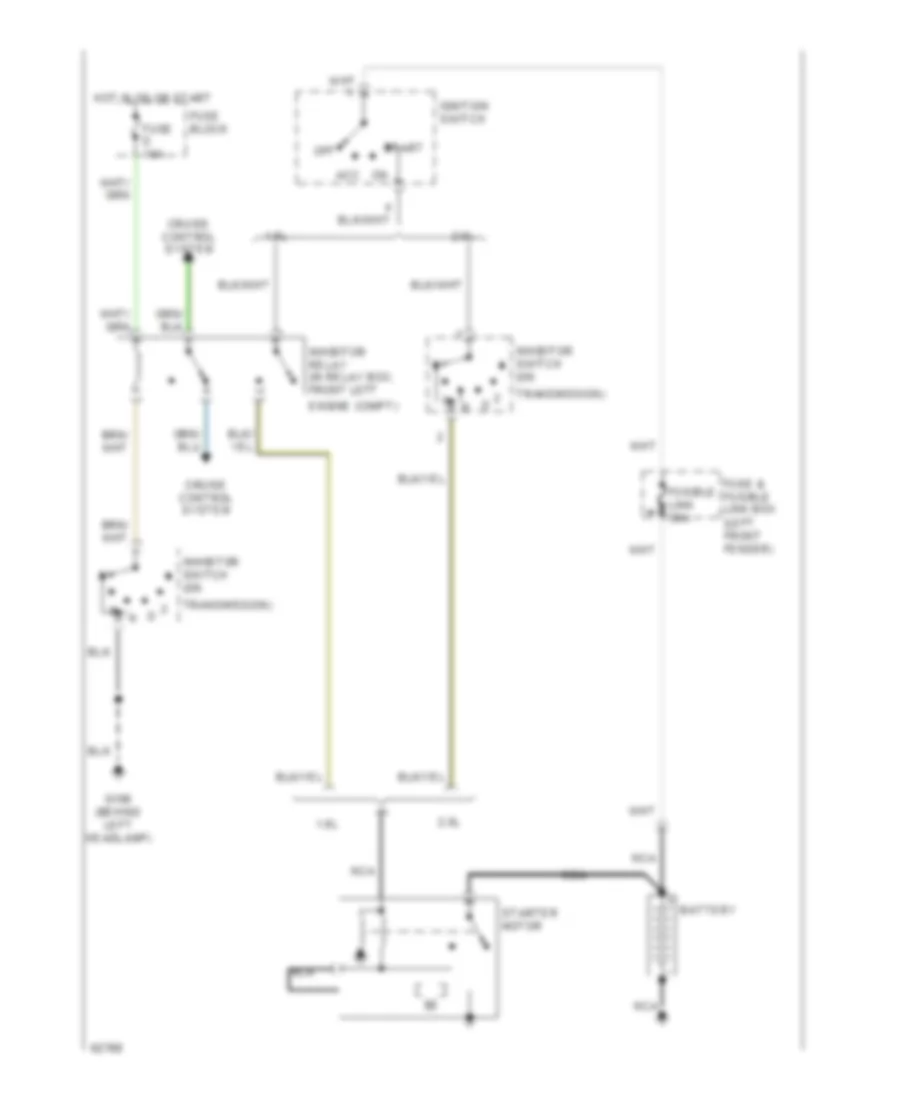 Starting Wiring Diagram, AT for Nissan Sentra GXE 1994